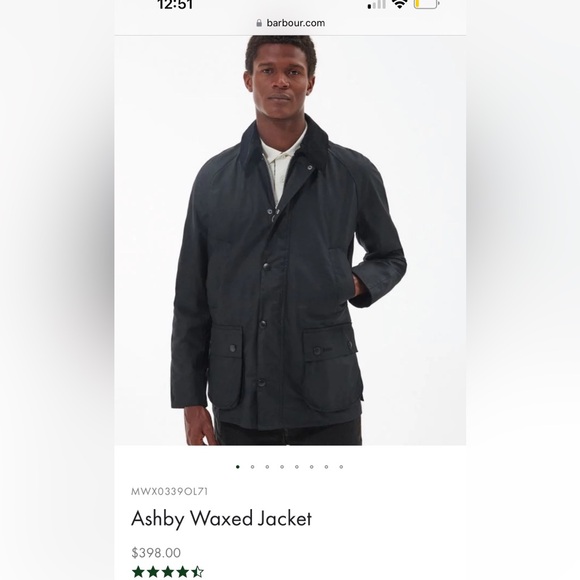 EUC—Barbour Ashby Jacket (black, size large) - Picture 2 of 2